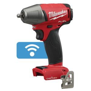 M18 Fuel™ with One-Key™ Compact Impact Wrench with Friction Ring (Tool Only) - 18 V, 3/8", Lithium-Ion, 0-2500, 210 ft-lbs, Customizable 4-mode, 5 years