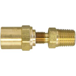 1/4" NPT Reusable Hose Fitting - Brass, 5/8"