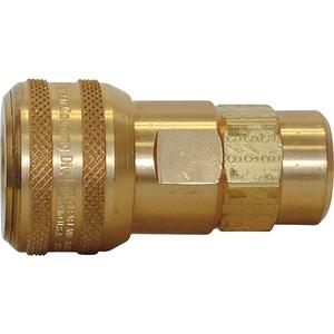 Quick Couplers - 1/2" Industrial, One Way Shut-Off - Automatic Couplers - Brass, 1/2" (F) NPT