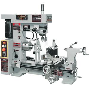 Combo Lathe/Milling Machine - 20", 16-1/2", 12", 1-1/8", 19-1/2", 43", 38", MT#4/MT#3, 8", 7 (160-1,360 RPM), 36 (4-120 TPI) 22 (0.2-6mm)