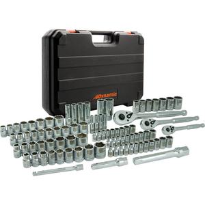 Socket Set with Accessories - Multiple, Hand/Standard, Deep, 89