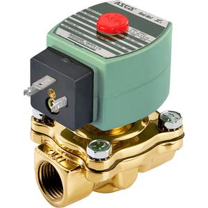 Solenoid Valve - 1/2", 150 PSI, 0° - 66°C (0° - 180°F), Brass, 120 AC, 200, 5/8"