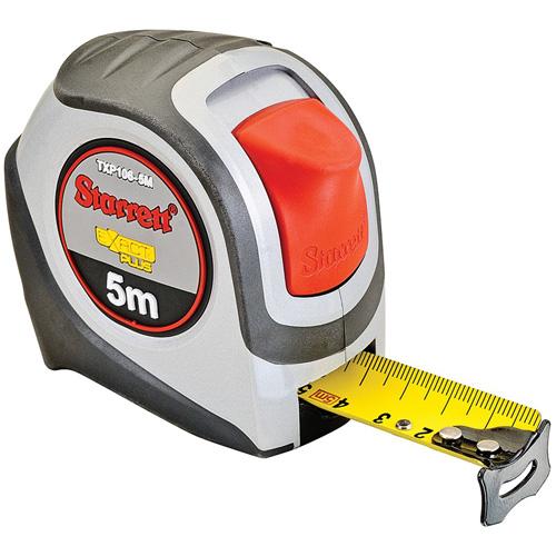KTXP Series Measuring Tapes - 5m, 1-3/5", Metric, Grey, Yellow