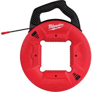 Fish Tape with Non-Conductive Tip - 100', Plastic, 13.5", 17.5"