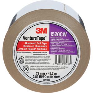 Venture Tape™ Aluminum Foil Tape - 72 mm (3"), 45.7 m (150'), 1.8 mils, 21 lbs./in