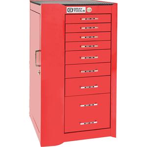 Pro+ Left Side Rider Tool Cabinet - 8, Red, 19", 19", 36-1/2", 117 lbs.