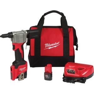 M12™ Rivet Tool Kit - Aluminum, Steel, Stainless Steel, 2000 lbs., 0.8", 3/32", 1/8", 5/32", 3/16"