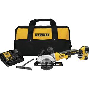 Atomic Brushless Circular Saw Kit - 20 V, 4-1/2", Lithium-Ion, 4500, 1", 1-9/16", 5.5 lbs.