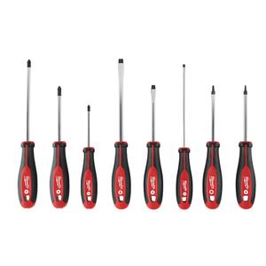 Screwdriver Set with Square Drive - 8 Pcs., Magnetic, Hex