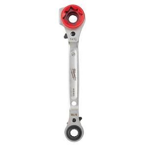 Lineman's 5-in-1 Ratcheting Box Wrench - 12, 11-1/4", 9/16"/3/4"/1"/1-1/8", Plain, Plain