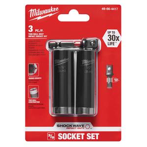 Shockwave™ Impact Duty™ Well Socket Set - 3/8", Impact, Deep, 3