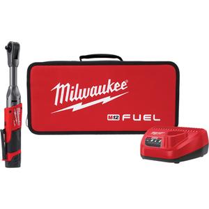 M12 Fuel™ Extended Reach Ratchet Kit - 12 V, Lithium-Ion, 3/8", 0-200 RPM, 55 ft-lbs, M12™, 0-200