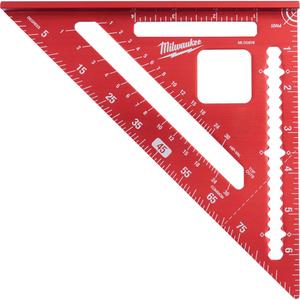 Rafter Square - 7" x 7", 1/8", Aluminum, Plain, 1", 1-1/8"