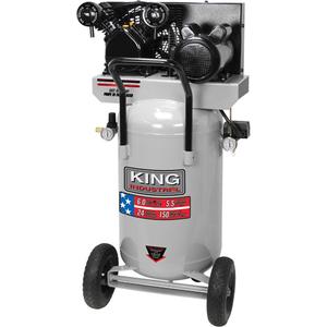 Air Compressor - 5.5 HP, 6 CFM at 90 PSI, Electric, 120/1/240/1, 24 Gal. (29 US Gal), 150, 3450, 24-1/4" x 21-1/4" x 47"
