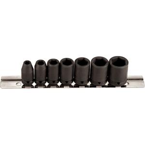 Socket Set - 1/4", Impact, Standard, 7, 6