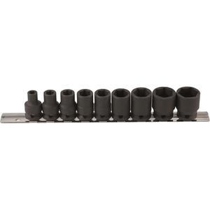 Thin Walled Socket Set - 3/8", Impact, Standard, 9, 6