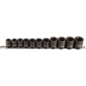 Socket Set - 1/2", Impact, Standard, 11, 6