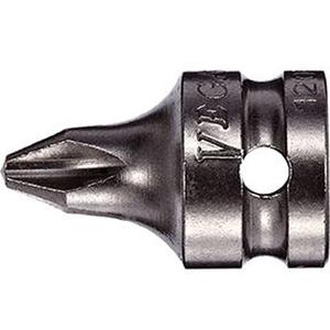 Bit Socket - Phillips, 1/4", #1, #2, #3, #4, 3/4", Gunmetal Grey