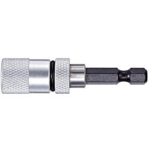 Bit Holder - 1/4" Hex, 1/4", Screw Cap/Magnetic, 2-3/8", Stainless Steel, 0.433"