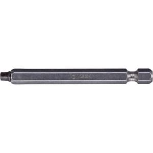 Two-Piece Construction Power Bit - Square, 1/4", #1, #2, #3, 2", Gunmetal Grey