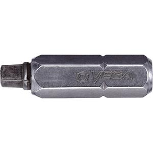 Two-Piece Construction Insert Bit - Square, 1/4", #0, 1", Gunmetal Grey