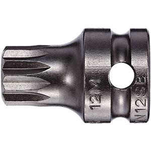 Socket Bit - Triple Square, 3/8", 5, 6, 8, 10, 12, 14, 1", Gunmetal Grey
