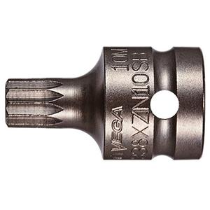 Socket Bit - Triple Square, 1/2", 6, 8, 10, 12, 14, 1-1/2", Gunmetal Grey