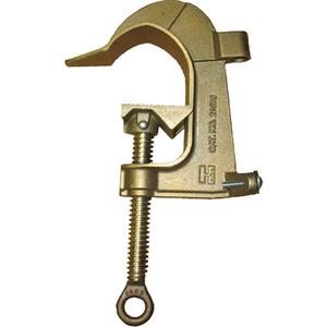 Bronze C-Head Ground Clamp - 2-7/8" (73 mm), 2.88" Outside Diameter Cable or Bus, 6 Solid, 0.16" Diameter, 4/0, 43 kA @ 15 Cycles, 30 kA @ 30 Cycles