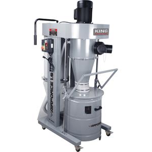 Cyclone Dust Collector - 47", 26", 70", 1320 CFM, 120 V, 1.5 HP, 2 x 4"/1 x 6", 78 dB, 9.7, 29 Gallon, 15