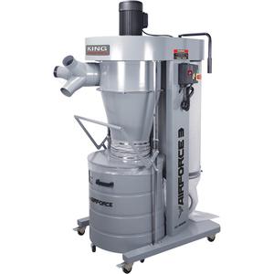 Cyclone Dust Collector - 40", 32", 82", 2900 CFM, 240 V, 3 HP, 3 x 4"/1 x 8", 79 dB, 11, 54 Gallon, 15