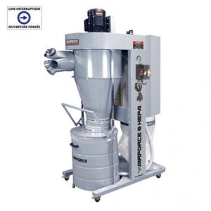 Cyclone Dust Collector - 65-1/2", 35", 91-5/8", 4400 CFM, 240 V, 5 HP, 5 x 4"/1 x 10", 76 dB, 14.5, 54 Gallon, 34
