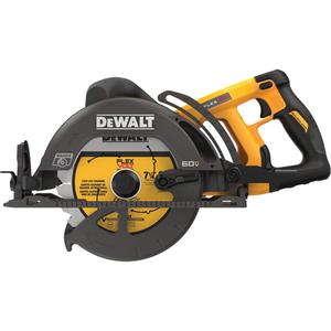 FlexVolt® Worm Drive Style Saw (Tool Only) - 60 V, 7-1/4", Lithium-Ion, 5800, 53°, 22.5°, 45°, 53°, 2-7/16", 1-7/8"