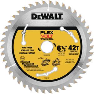 FlexVolt® TrackSaw™ Blade - 6-1/2", 5/8", 42, Wood, 10°, 0.076", 0.05"
