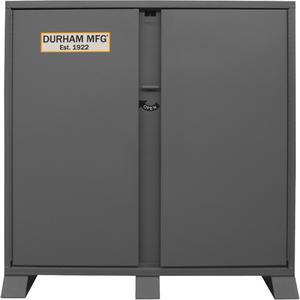 Jobsite Storage Shelving Cabinet - Grey, 60", 27-1/4", 60-3/4", Steel, 47.5 Cubic Feet, 14, 25-3/16' W x 3' D x 1-5/8' H, 28-1/2" W x 20-7/16" D, 14-3/16"