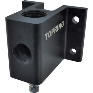 Compressed Air Line Manifold with Drain - 1, 1, 1/2" Female BSPP, 3/8" Female NPT, 1/2" Female NPT, Anodized Aluminum