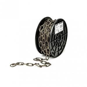 Decorator Chain - 35 lbs. (0.0175 tons), 40' (12.2 m), Not Graded, #10, Carbon Steel, Brass Plated, Reel