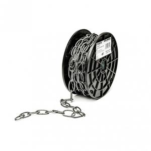 Decorator Chain - 35 lbs. (0.0175 tons), 40' (12.2 m), Not Graded, #10, Carbon Steel, Coated, Reel, Antique Silver