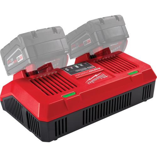 M18™ Dual Bay Simultaneous Rapid Charger - 18 V, 130 min., Lithium-Ion, All M18™ Batteries, AC, 10.83", 7.24" - Image 2