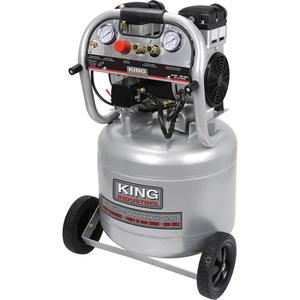 Ultra-Quiet Oil-Free Air Compressor - 3 HP, 5.6 at 40 PSI/4.4 at 90 PSI, Electric, 120/1, 10 Gal. (12 US Gal), 125, 1680, 18-1/2" L x 17-3/4" W x 32-5/8" H