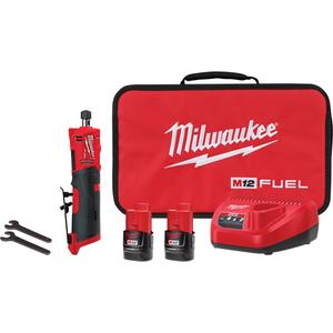 M12 Fuel™ Straight Die Grinder Kit - 12 V, 1/4", Lithium-Ion, 24500, M12™, 0.3 HP, 2.2", 1.9"