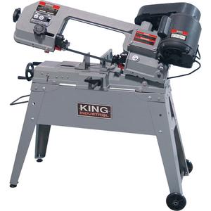 Metal Cutting Band Saw - 5" Round and 4-1/2" x 6" Rectangular, 3" Round and 3" x 4-1/2" Rectangular, 3, 18", 42", 38", Horizontal/Vertical, 80, 130, 200 FPM, 64-1/2", 1/2", 0.025"