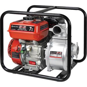 Gas Powered Water Pump - 196 cc, 4-Stroke OHV, 7.0 HP, 2", 2", 96', 600 L/min., 3600 RPM, 3.6 L, 0.6 L