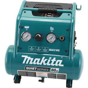 Quiet Series Air Compressor - 1 HP, 2 at 90 PSI, Electric, 120/1, 2 Gal (2.4 US Gal), 135, 60
