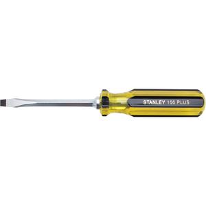 100 PLUS® Standard Slotted Tip Screwdriver - 1/4", 4", Square, Plastic, 8-3/16"