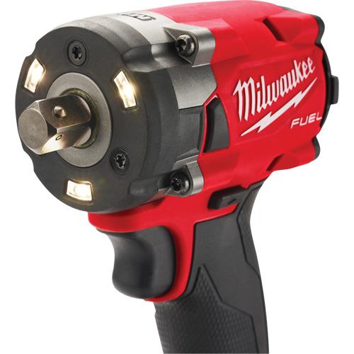 M18 Fuel™ Compact Impact Wrench with Pin Detent (Tool Only) - 18 V, 1/2", Lithium-Ion, 0-2400/0-1650/0-900, 250 ft-lbs, 4.9", 2.56", 7.95" - Image 2