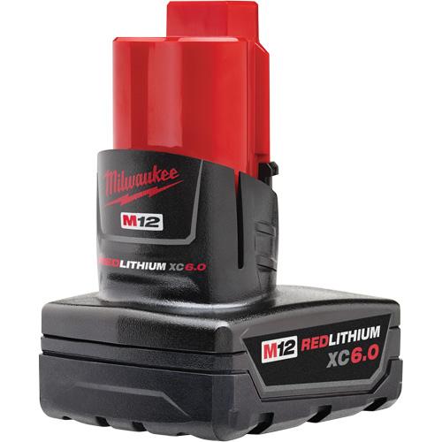 M12™ Redlithium™ XC6.0 Battery - 12 V, 6 Ah, Lithium-Ion, 3.4", 2.6", 4.5"