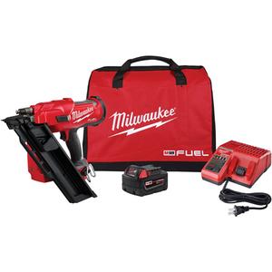 M18 Fuel™ 30 Degree Nailer Kit - 18 V, Lithium-Ion, 30° - 34°, 0.113" - 0.131", 14.1", 4.7"