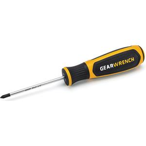 Dual Material Screwdriver - Phillips, #0, 2-1/2", Round, Cushion Grip, 5-3/4"