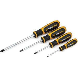 Pozidriv® Dual Material Screwdriver Set - 4 Pcs., Non Magnetic, Round