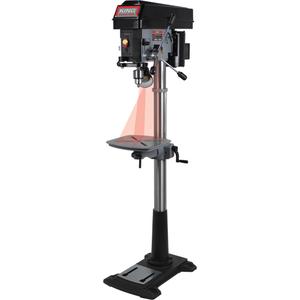 Variable Speed Drill Press - 15", 5/8", 3300 RPM, 12" W x 12" H, MT #2, 9/16"